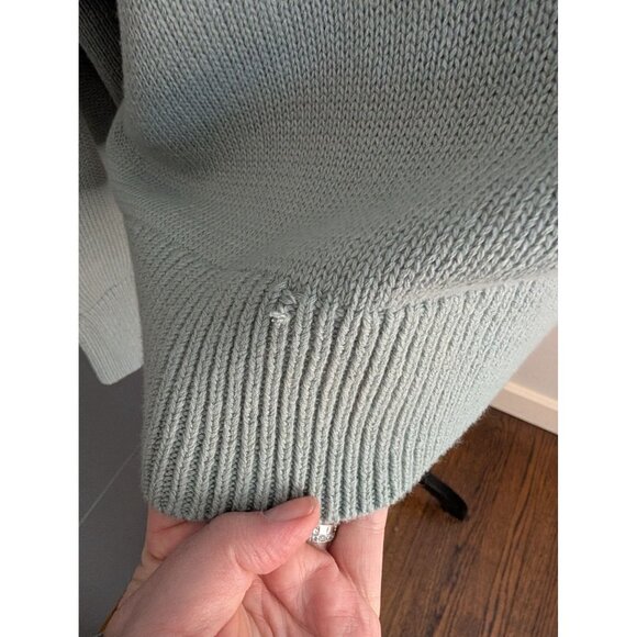 NWT Old Navy 100% Cotton Polo Sweater in Silver Sage - XL - Picture 4 of 9